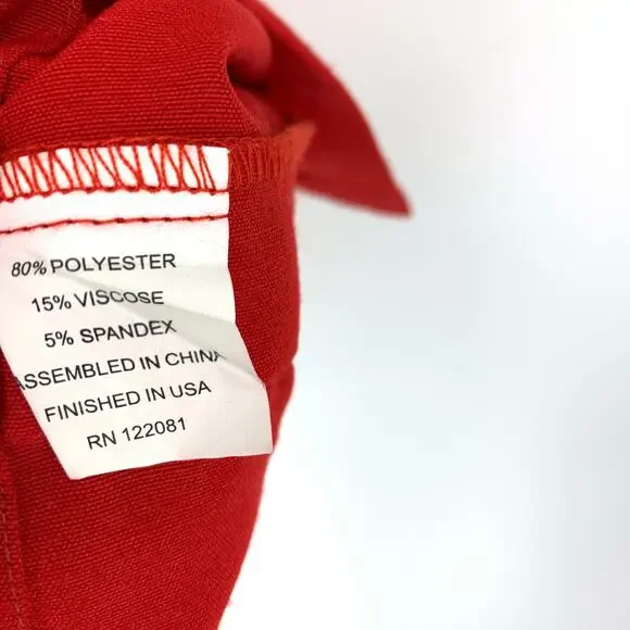 Tatyana Women's Size M Knee Length Wiggle Dress Stretch Short Sleeve Red - Picture 7 of 7